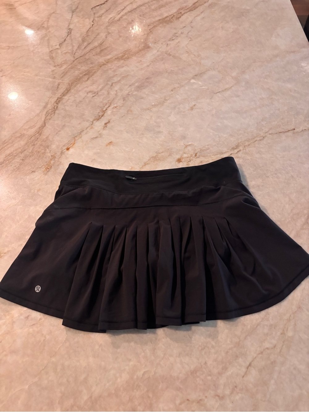 Lululemon Circuit Breaker Skirt Size 10 Tall Black Lined Run Tennis - Picture 2 of 3